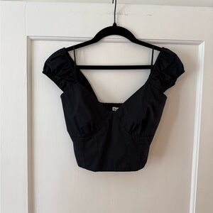 Abercrombie & Fitch Black Crop Top